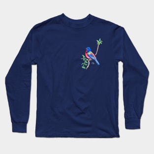 Watercolor Painted Bunting Long Sleeve T-Shirt